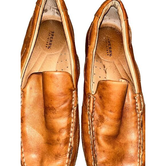 Sperry‎ Top Sider Mens Driving Moc Loafer Lt Brown Leather 0238311 Size 11M - Picture 4 of 11